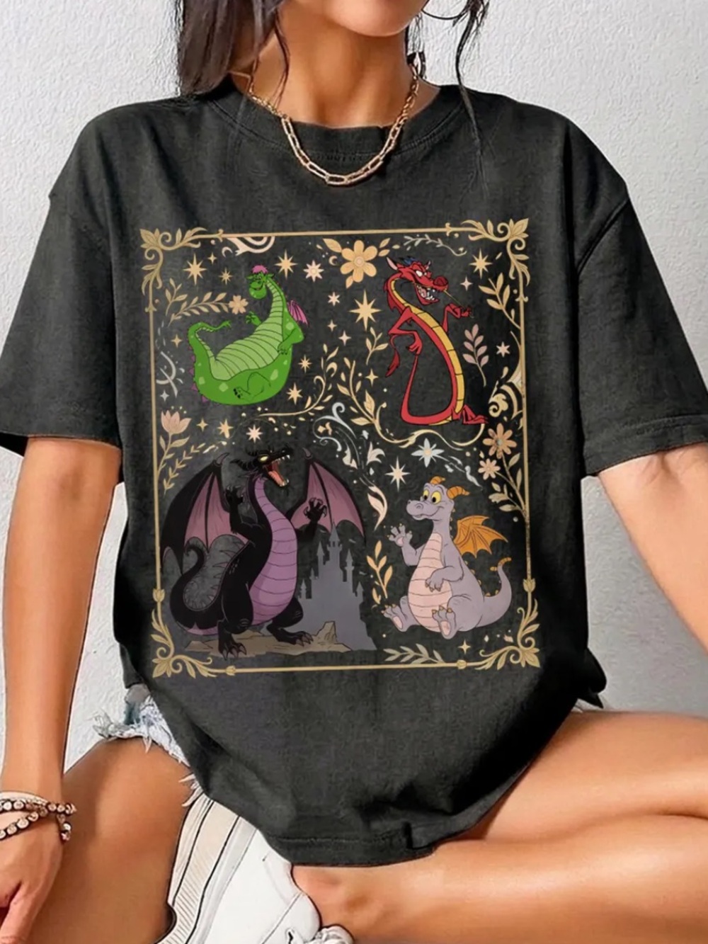Comfort Colors Pepper Graphic Dragon Short Sleeve Tee